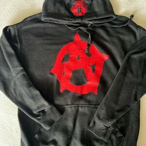 Black and Red Graphic Men's Sweater